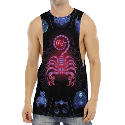 Scorpio And Astrological Signs Print Men's Muscle Tank Top
