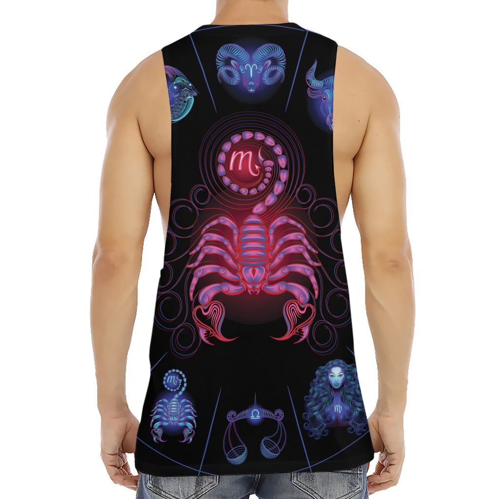 Scorpio And Astrological Signs Print Men's Muscle Tank Top