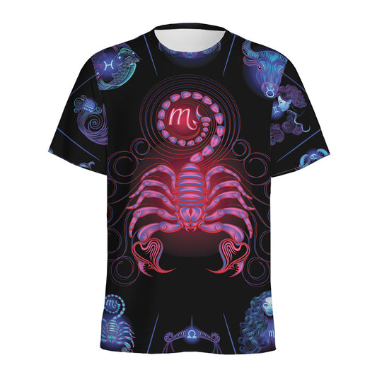 Scorpio And Astrological Signs Print Men's Sports T-Shirt