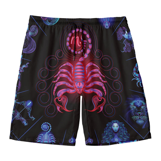 Scorpio And Astrological Signs Print Men's Swim Trunks