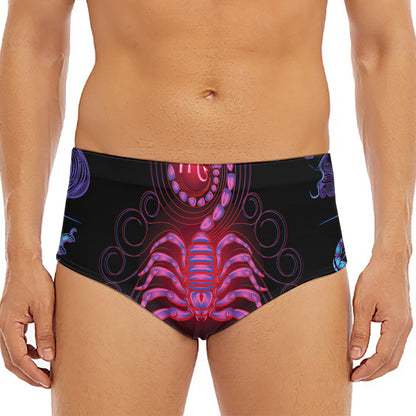 Scorpio And Astrological Signs Print Men's Triangle Swim Briefs