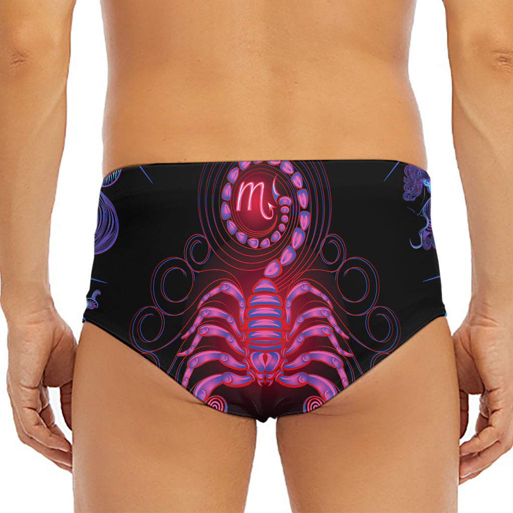 Scorpio And Astrological Signs Print Men's Triangle Swim Briefs