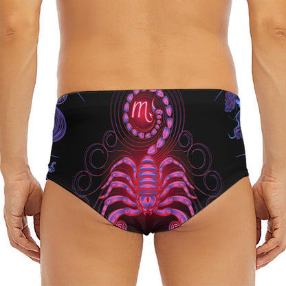 Scorpio And Astrological Signs Print Men's Triangle Swim Briefs
