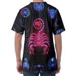 Scorpio And Astrological Signs Print Men's Velvet T-Shirt
