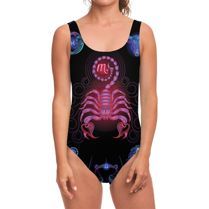 Scorpio And Astrological Signs Print One Piece Swimsuit