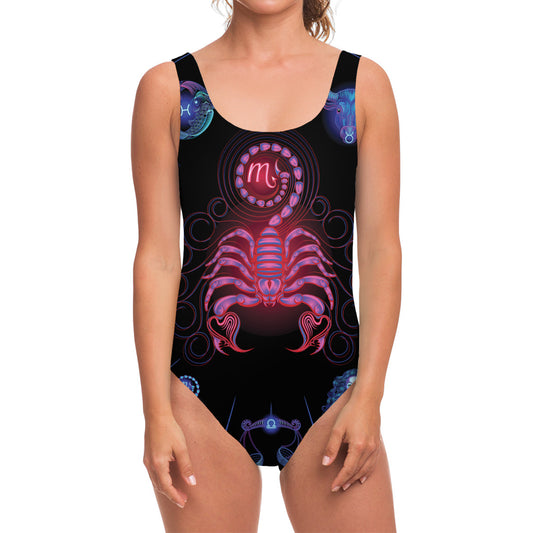 Scorpio And Astrological Signs Print One Piece Swimsuit