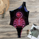 Scorpio And Astrological Signs Print One Shoulder Bodysuit