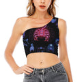 Scorpio And Astrological Signs Print One Shoulder Crop Top