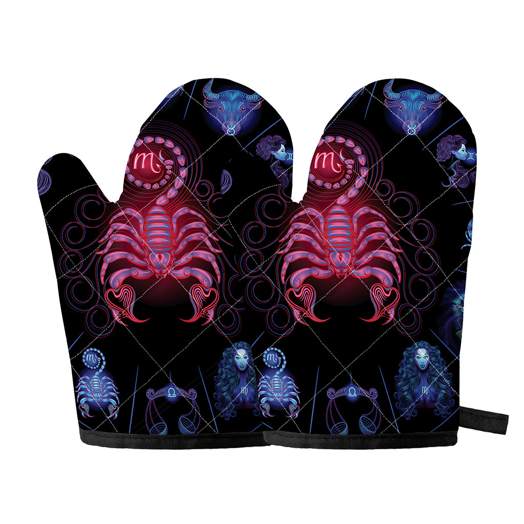 Scorpio And Astrological Signs Print Oven Mitts
