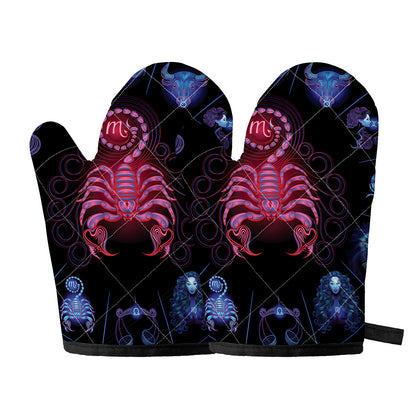 Scorpio And Astrological Signs Print Oven Mitts