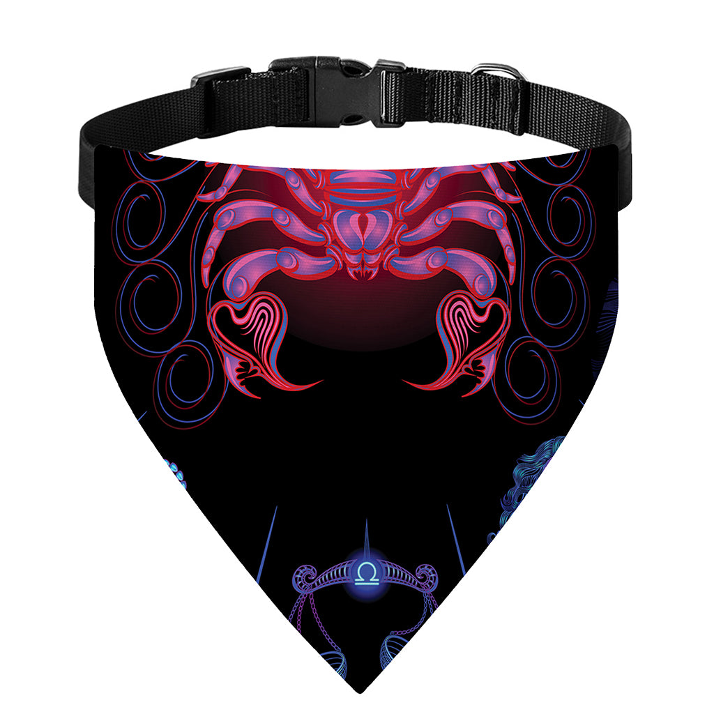 Scorpio And Astrological Signs Print Over The Collar Dog Bandana