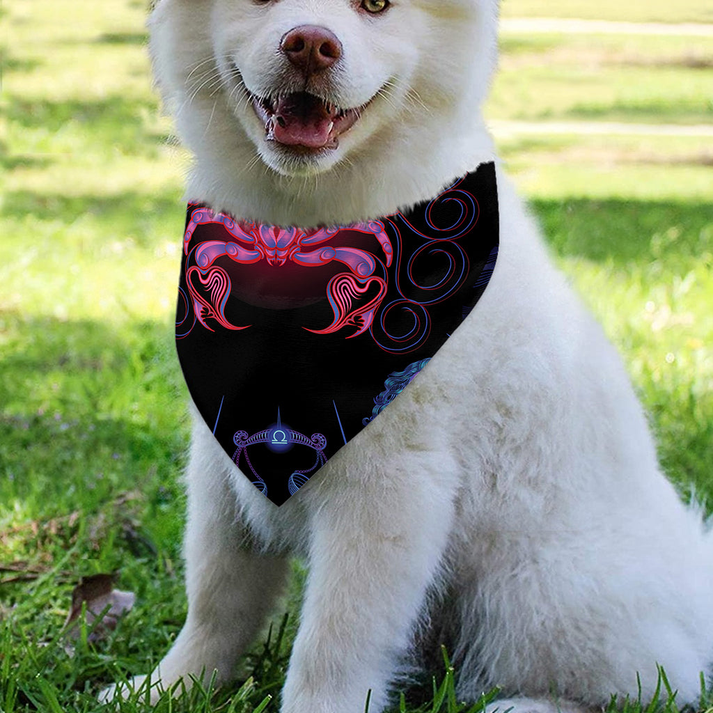 Scorpio And Astrological Signs Print Over The Collar Dog Bandana