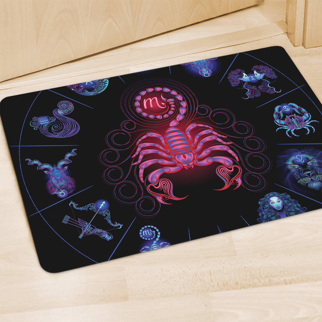 Scorpio And Astrological Signs Print Polyester Doormat