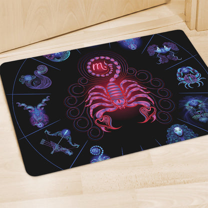Scorpio And Astrological Signs Print Polyester Doormat