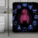 Scorpio And Astrological Signs Print Polyester Shower Curtain