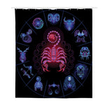Scorpio And Astrological Signs Print Polyester Shower Curtain
