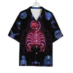 Scorpio And Astrological Signs Print Rayon Hawaiian Shirt