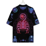 Scorpio And Astrological Signs Print Rayon Hawaiian Shirt