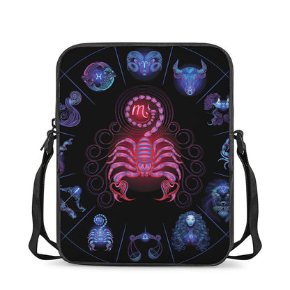 Scorpio And Astrological Signs Print Rectangular Crossbody Bag
