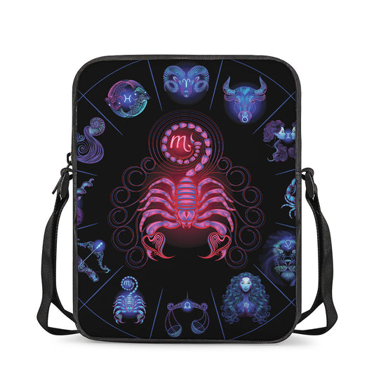 Scorpio And Astrological Signs Print Rectangular Crossbody Bag