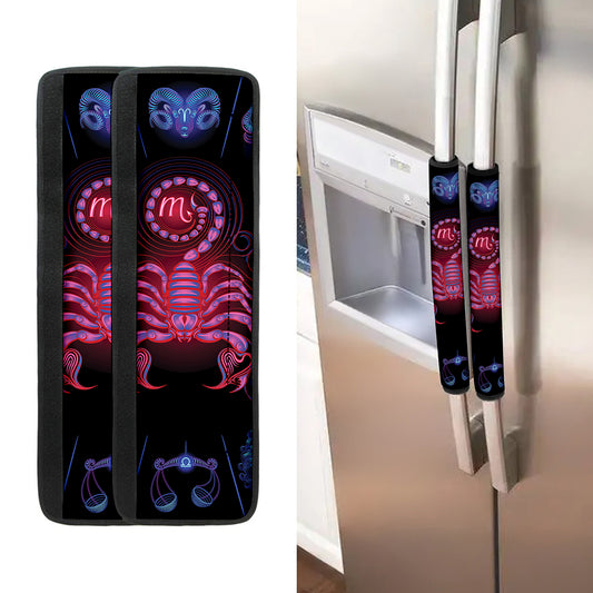 Scorpio And Astrological Signs Print Refrigerator Handle Covers