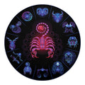 Scorpio And Astrological Signs Print Round Blanket