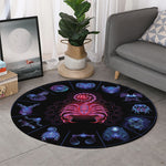 Scorpio And Astrological Signs Print Round Rug