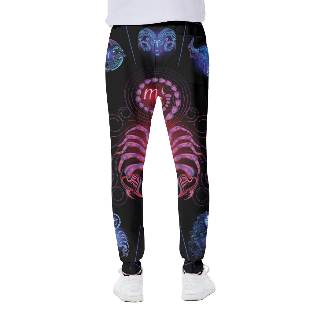 Scorpio And Astrological Signs Print Scuba Joggers