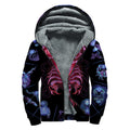 Scorpio And Astrological Signs Print Sherpa Lined Zip Up Hoodie