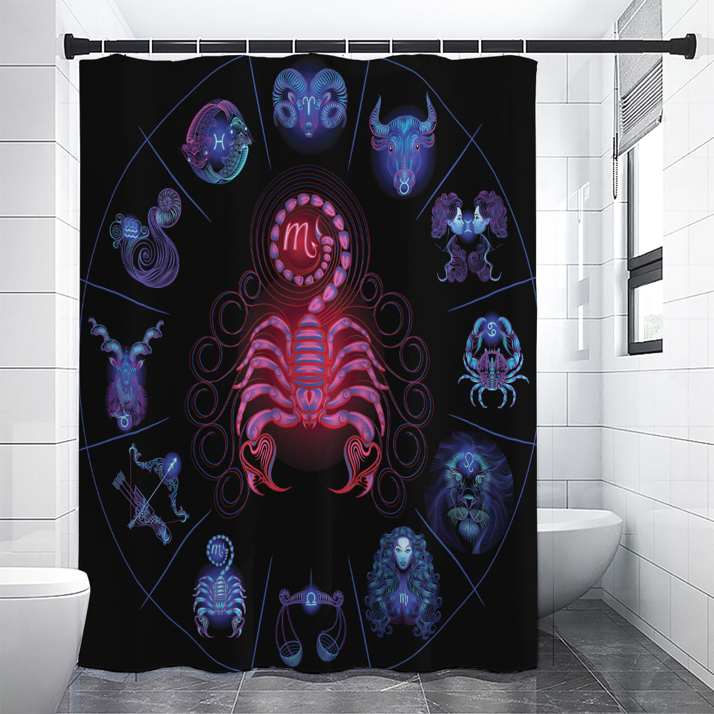 Scorpio And Astrological Signs Print Shower Curtain