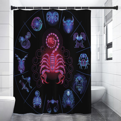 Scorpio And Astrological Signs Print Shower Curtain