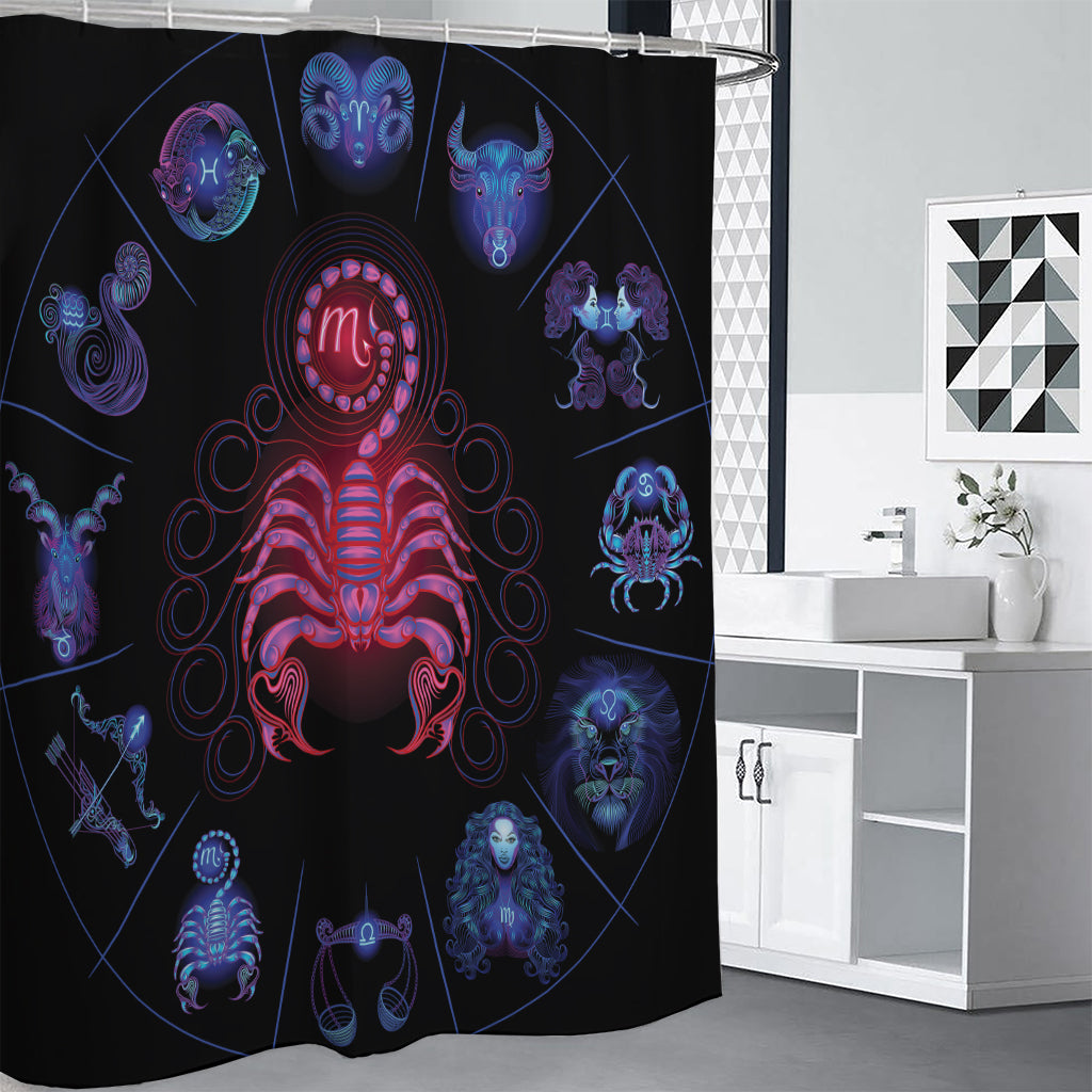 Scorpio And Astrological Signs Print Shower Curtain