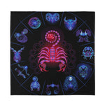 Scorpio And Astrological Signs Print Silk Bandana