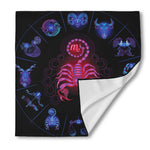 Scorpio And Astrological Signs Print Silk Bandana
