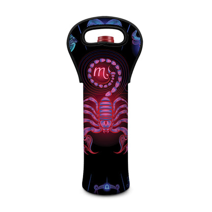 Scorpio And Astrological Signs Print Single Neoprene Wine Tote