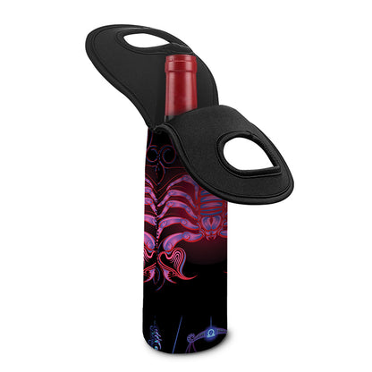Scorpio And Astrological Signs Print Single Neoprene Wine Tote