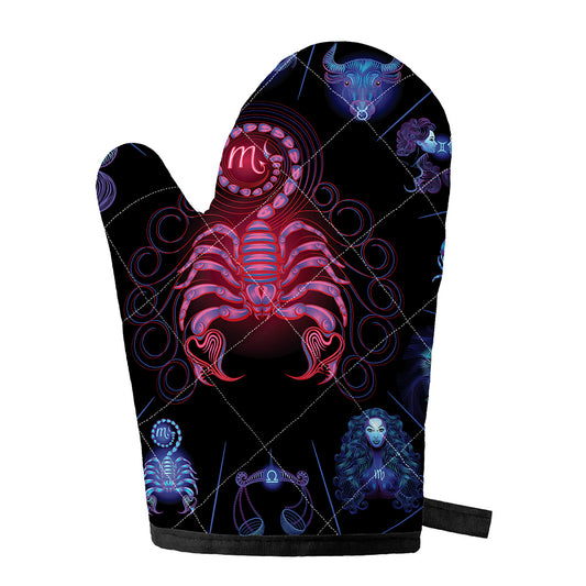 Scorpio And Astrological Signs Print Single Oven Mitt