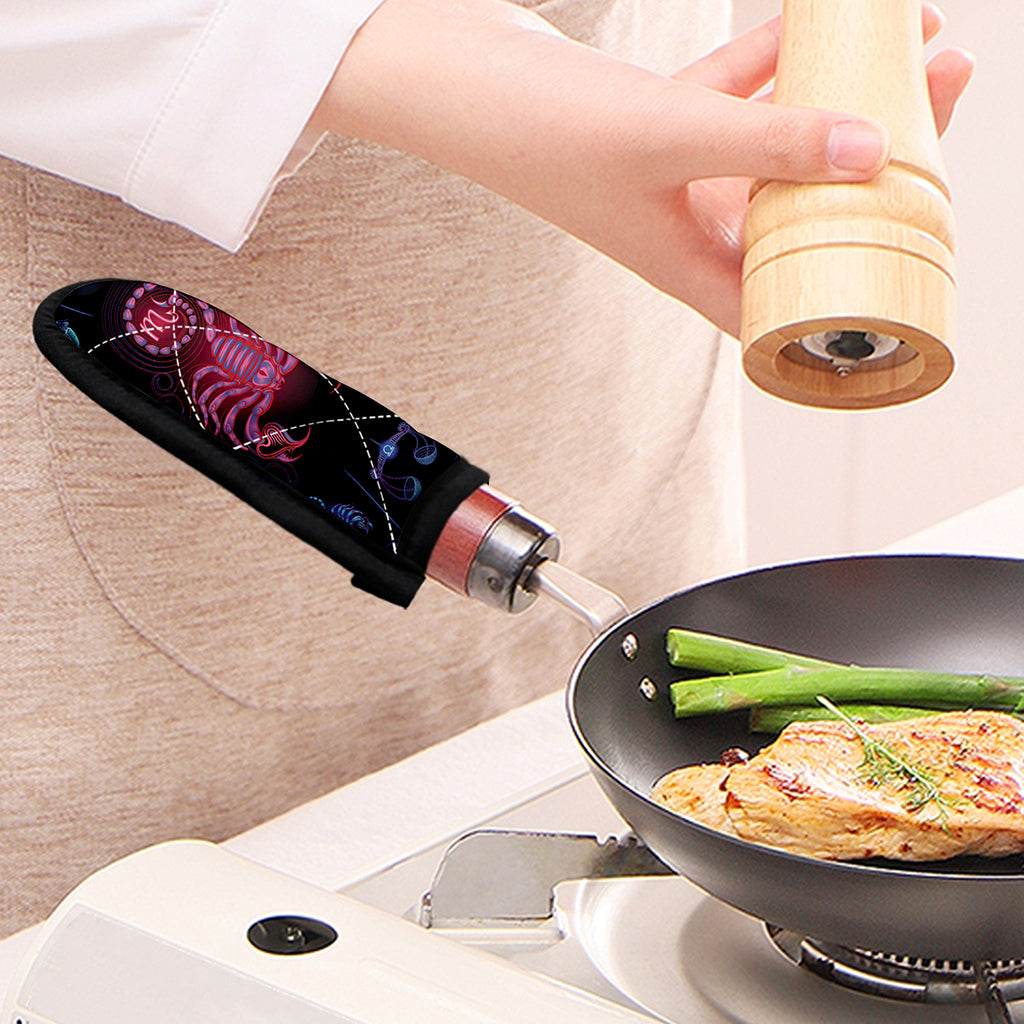 Scorpio And Astrological Signs Print Skillet Handle Cover