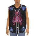 Scorpio And Astrological Signs Print Sleeveless Baseball Jersey