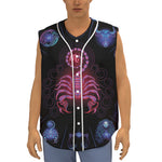 Scorpio And Astrological Signs Print Sleeveless Baseball Jersey
