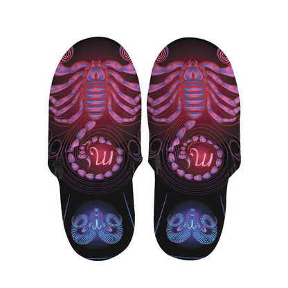 Scorpio And Astrological Signs Print Slippers