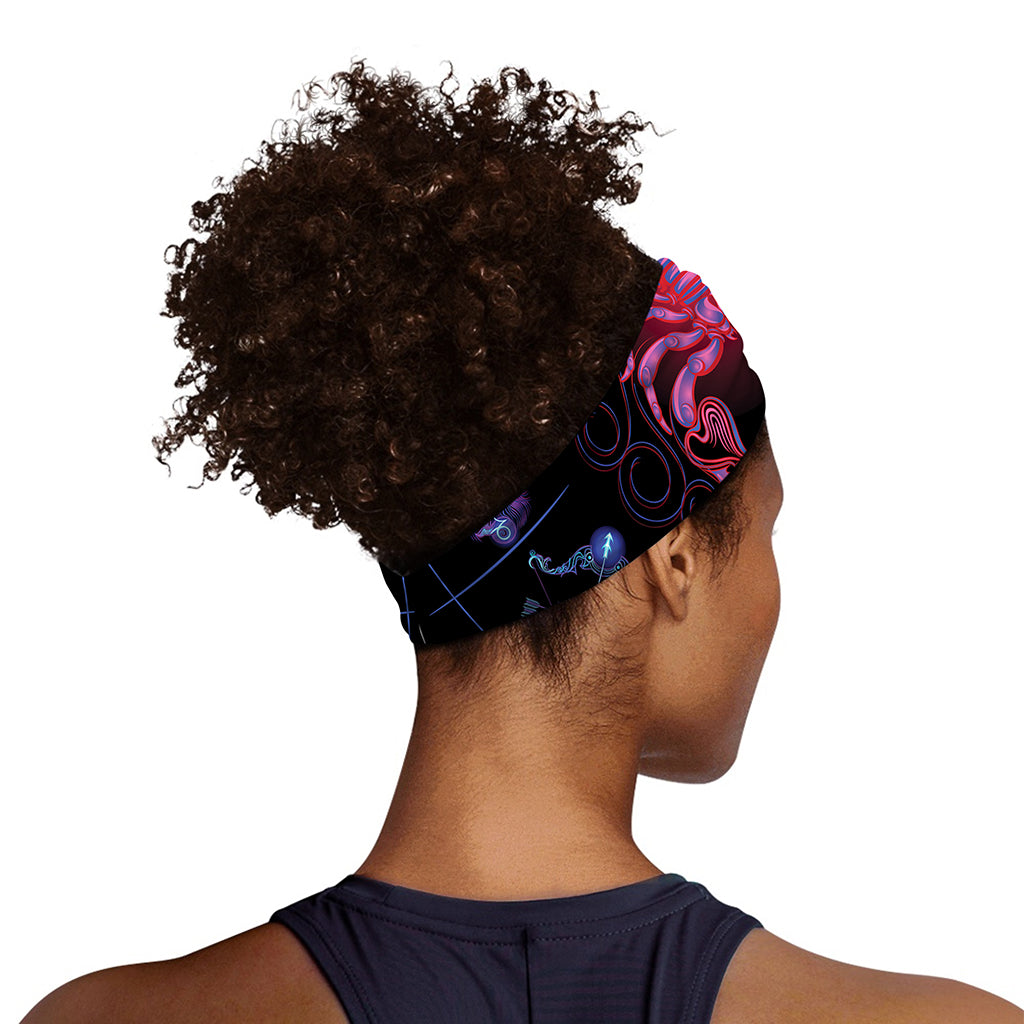 Scorpio And Astrological Signs Print Sports Headband