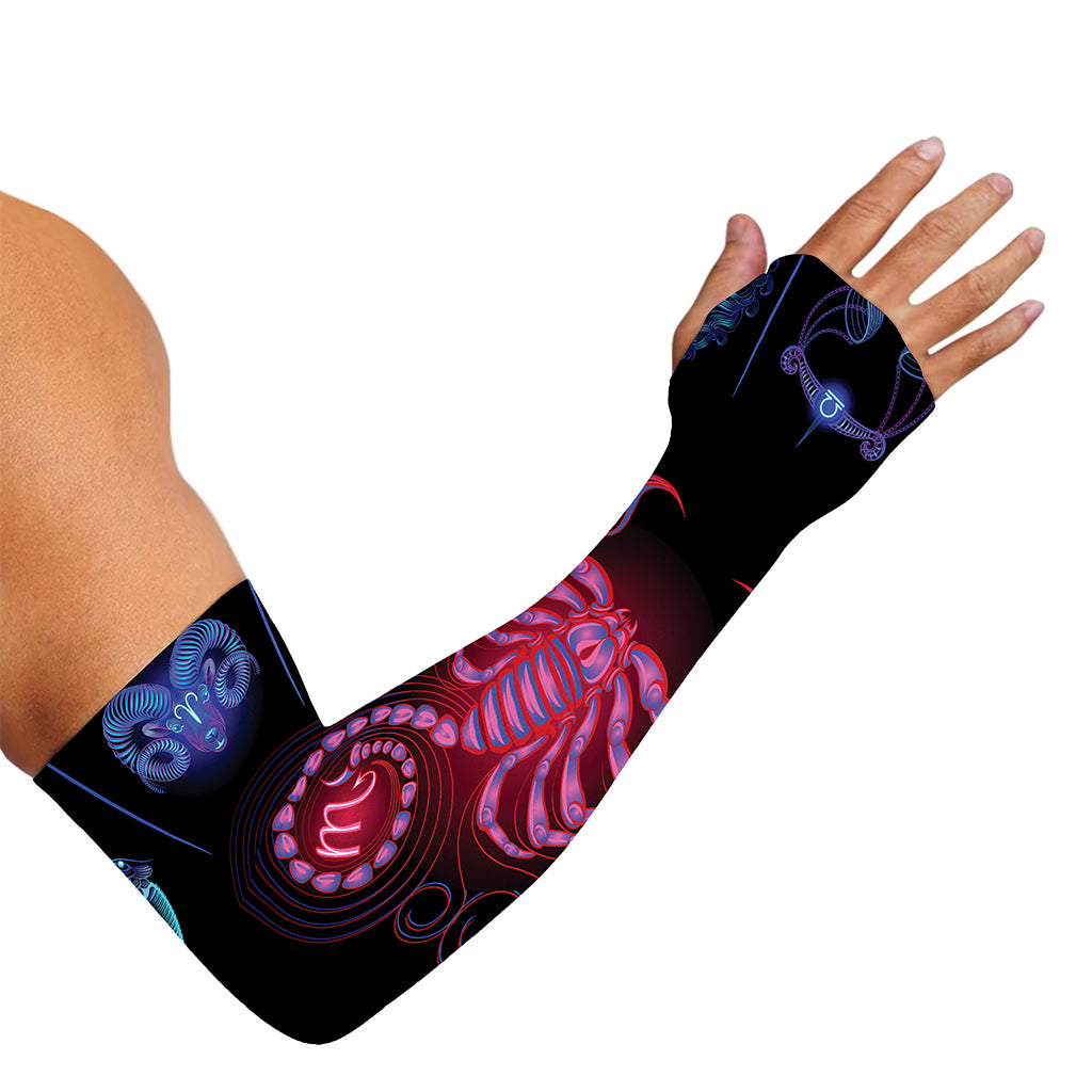 Scorpio And Astrological Signs Print Sun Protection Arm Sleeves