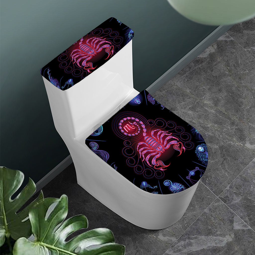 Scorpio And Astrological Signs Print Toilet Lid And Tank Cover Set