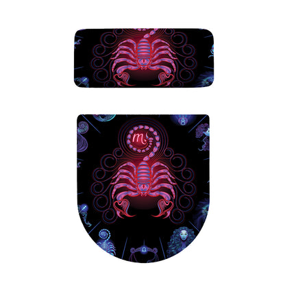 Scorpio And Astrological Signs Print Toilet Lid And Tank Cover Set