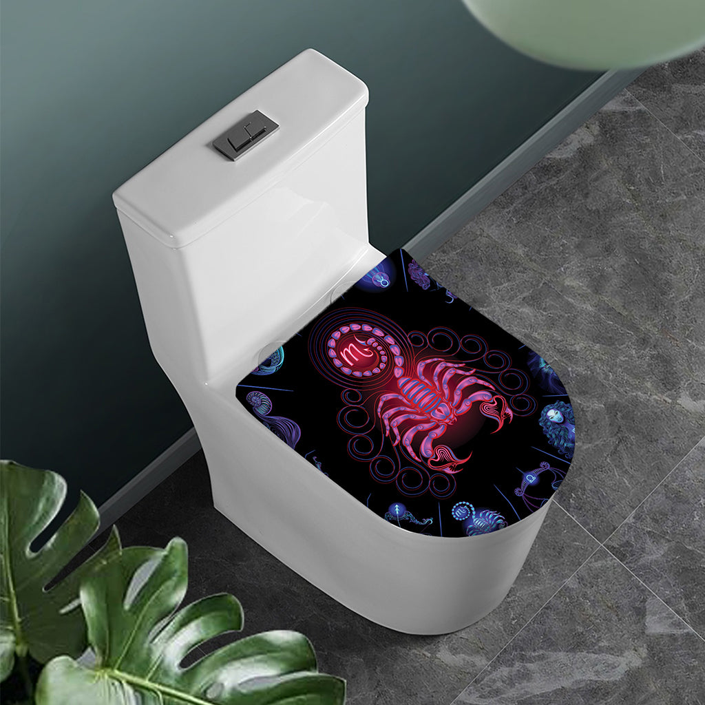 Scorpio And Astrological Signs Print Toilet Lid Cover