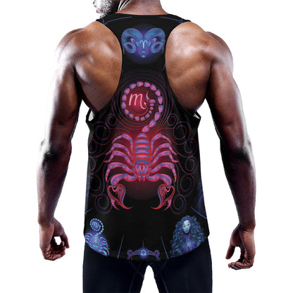 Scorpio And Astrological Signs Print Training Tank Top