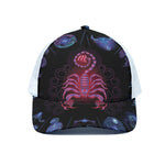Scorpio And Astrological Signs Print White Mesh Trucker Cap