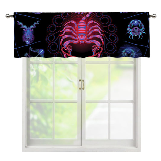 Scorpio And Astrological Signs Print Window Valance