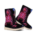 Scorpio And Astrological Signs Print Winter Boots